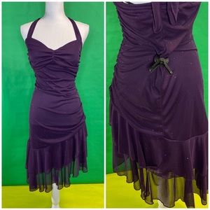 Purple asymmetrical purple dress